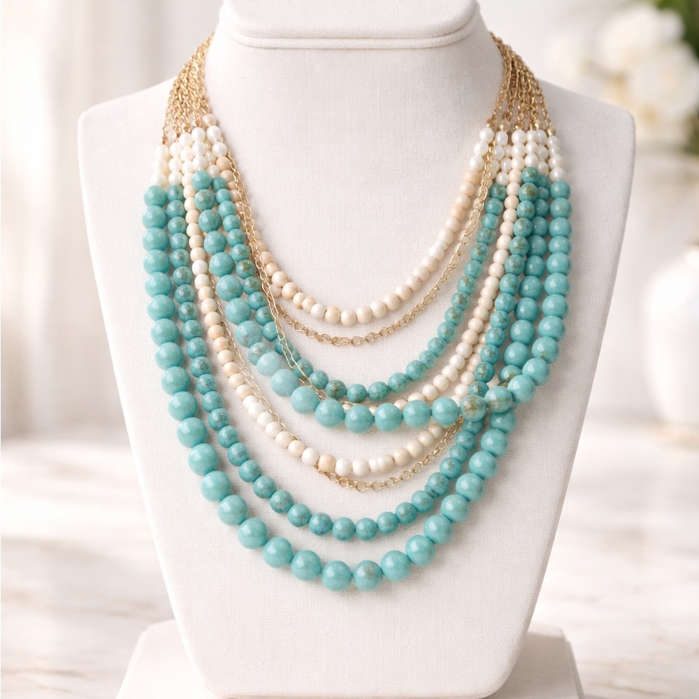 AFRICAN RAINBOE  DENKAYS STATEMENT NECKLACE FOR HER